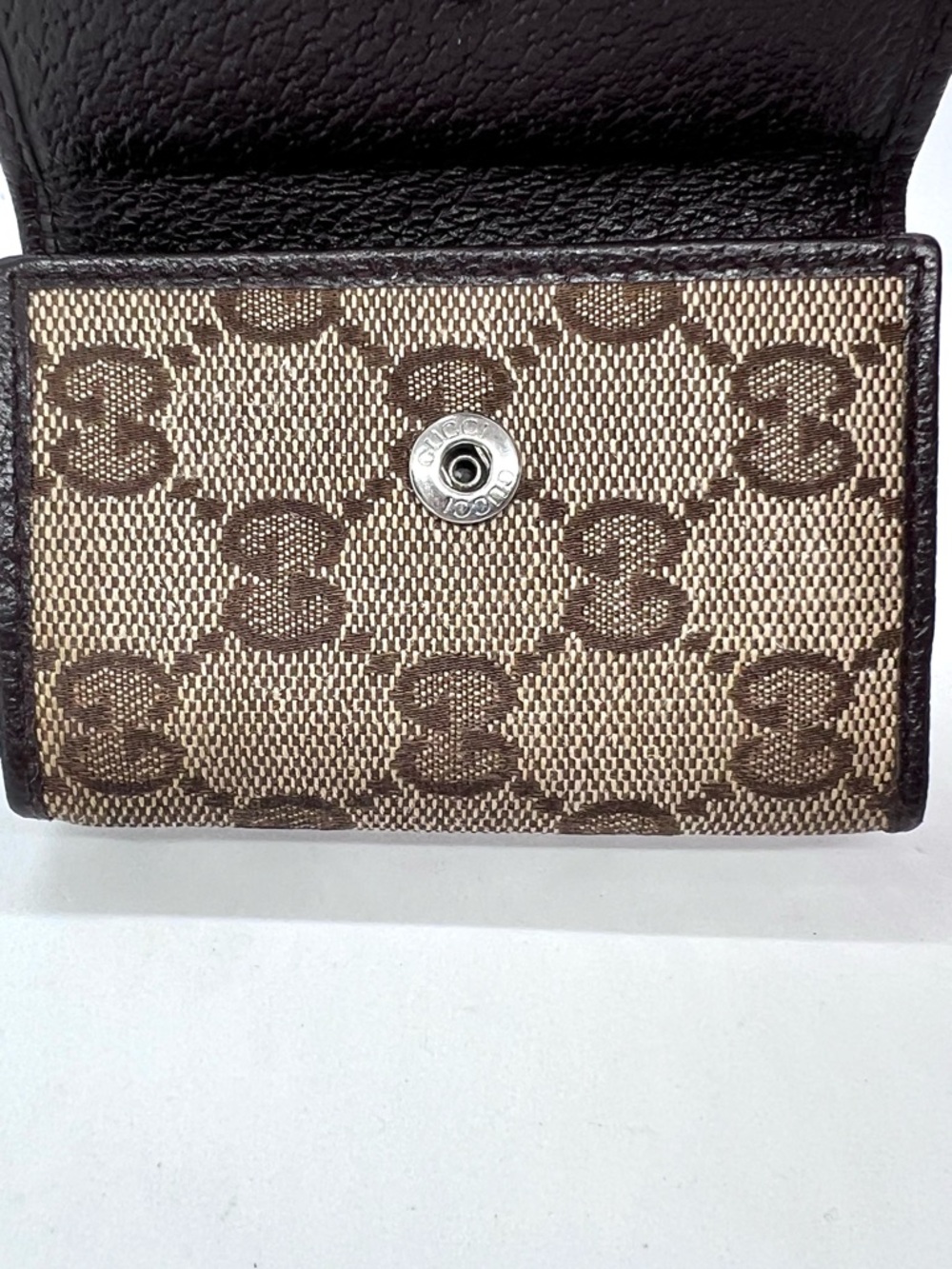 Gucci GG Canvas 6 Ring Key Holder Wallet Monogram w/3 Hooks + Ring GUC - Picture 9 of 16